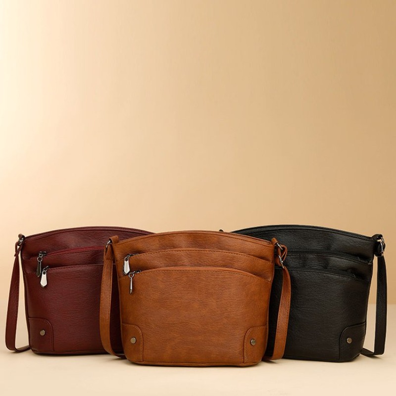 Leatherwork Logo - 고품질 기저귀 가방 미니멀리스트 가죽 숄더백
