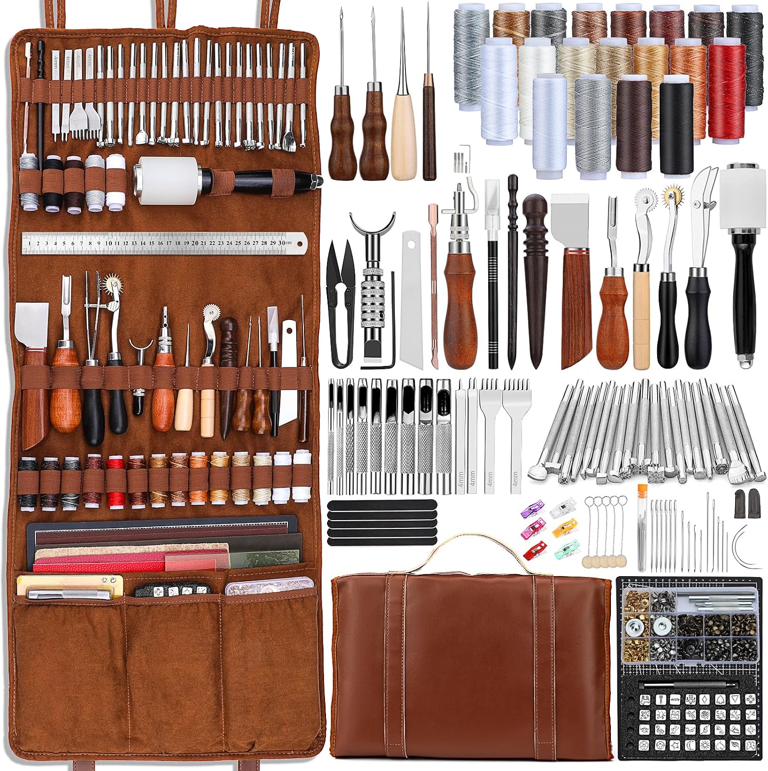Leatherwork Kit - 가죽 공예 도구 세트, 가죽 가공