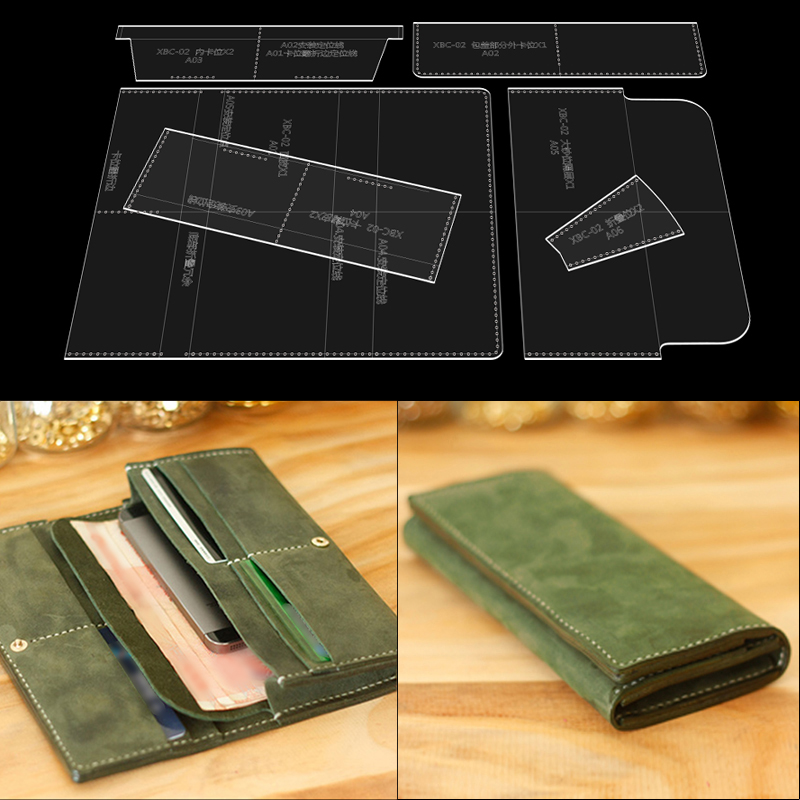 Leatherwork Kit - YOMDID 긴 지갑 템플릿 가죽 도구