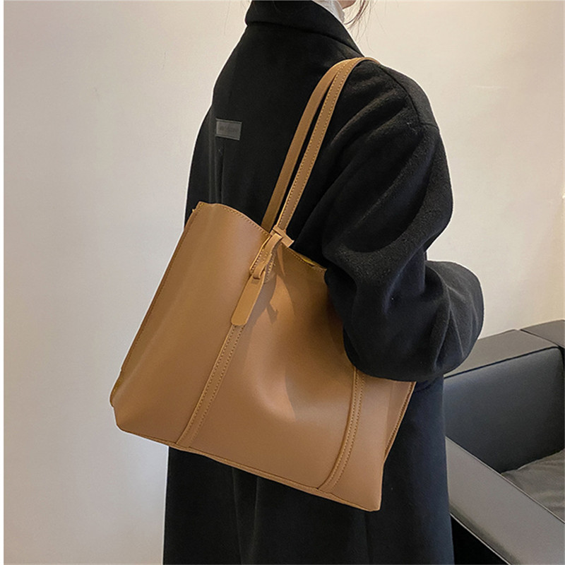 클래식 블랙 인조 가죽 토트백, 대용량 핸드백 숄더백, - Leather Work Handbags For Women 리뷰 및 가격