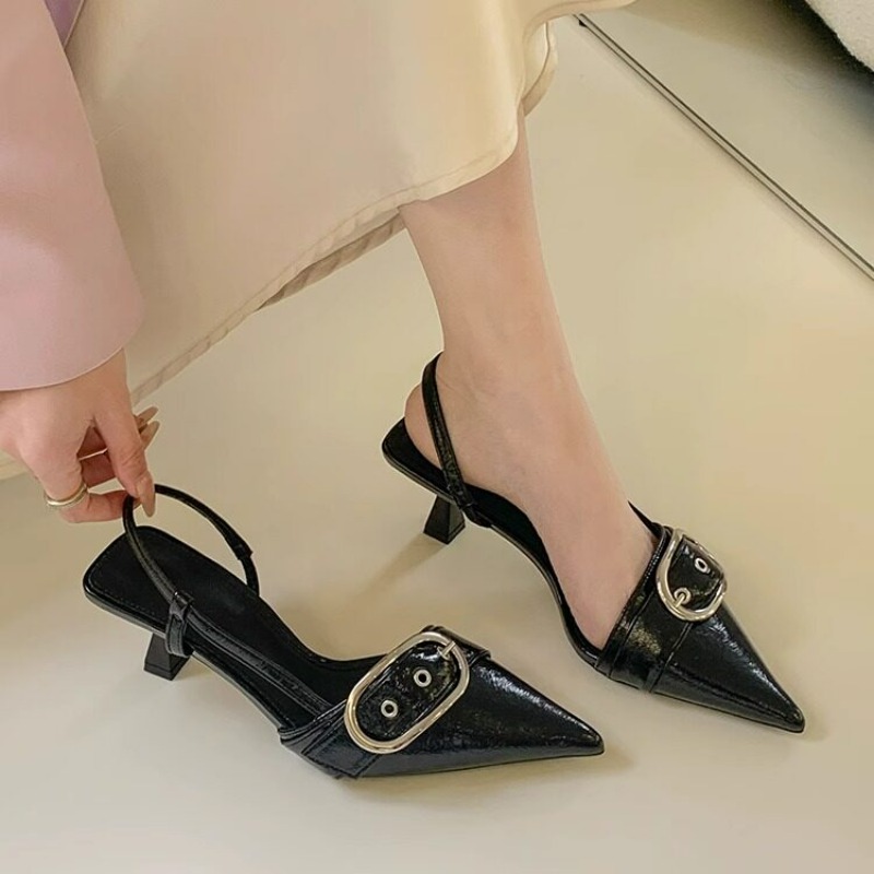 뉴 레트로 패션 섹시 디자이너 에나멜 가죽 포인티드 토 - Leather Work Dress 리뷰 및 가격