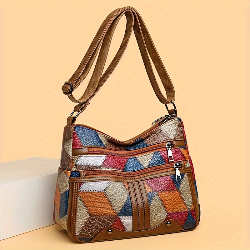 여성용 기하학 패턴 인조 가죽 크로스바디 숄더백, 조절 - Leatherwork Free Patterns 리뷰 및 가격