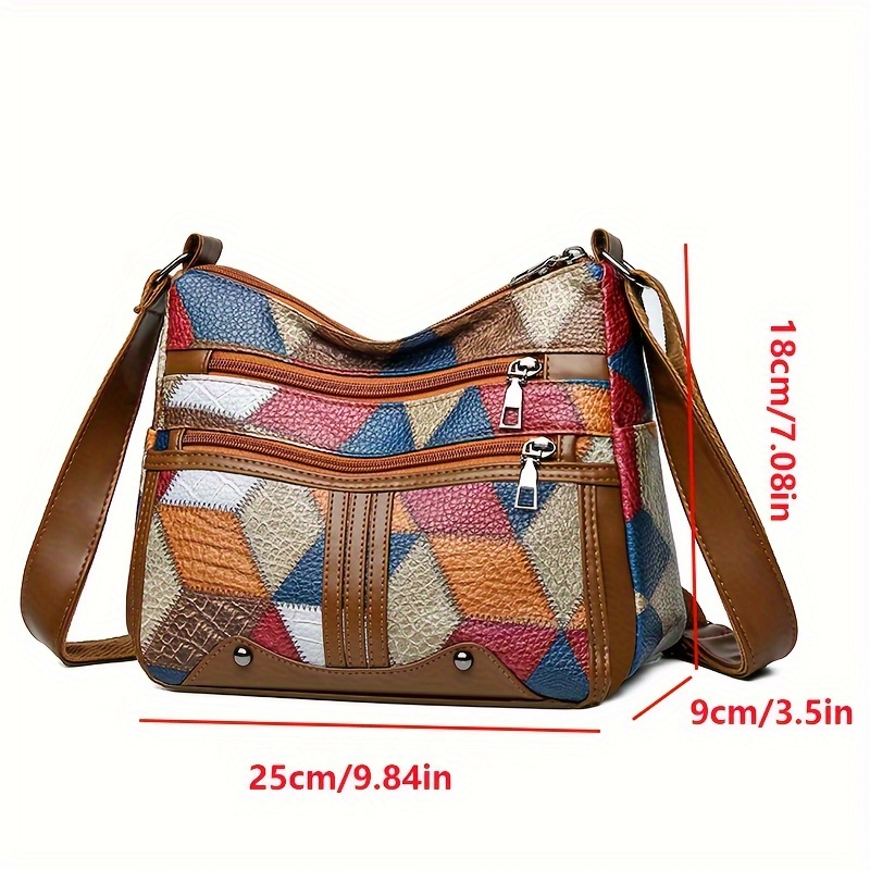 여성용 기하학 패턴 인조 가죽 크로스바디 숄더백, 조절 - Leatherwork Free Patterns 리뷰 및 가격