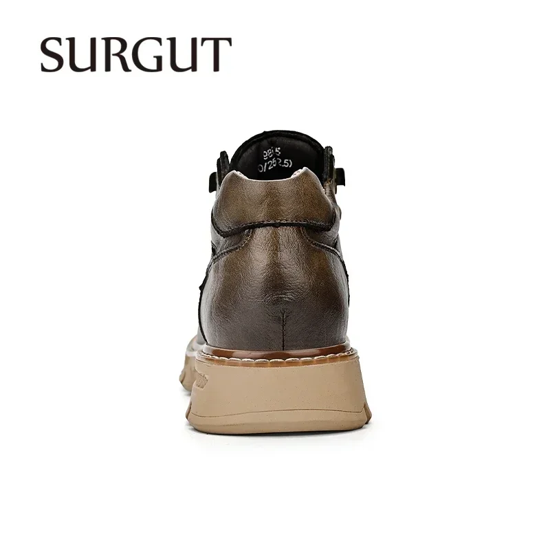 SURGUT 남성 가죽 부츠 2026 신상 앵클 모터사 - Leather Work Is 리뷰 및 가격
