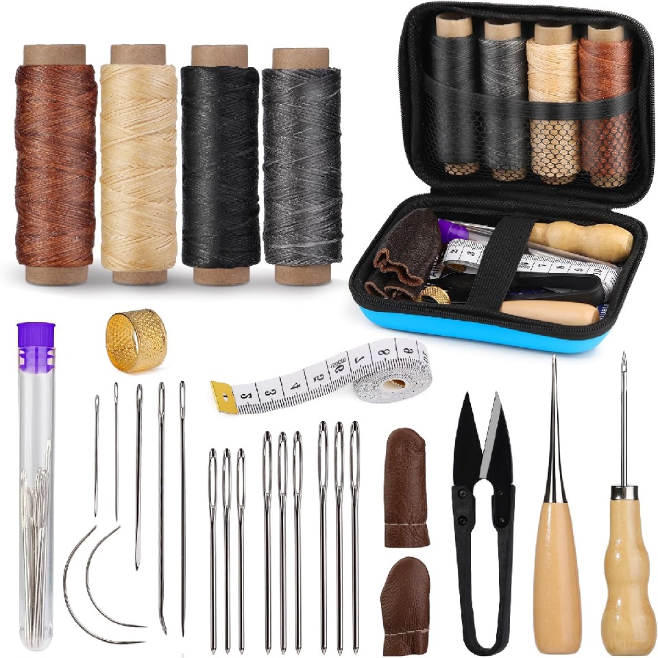 BUDDUR 가죽 재봉 도구 키트, 왁스 스레드 및 바 - Leatherwork Kit 리뷰 및 가격