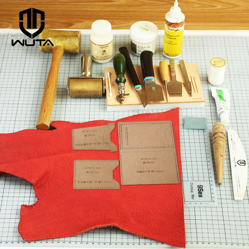 WUTA 913 미니 카드 케이스 크래프트 종이 템플릿 - Leatherwork Kit 리뷰 및 가격