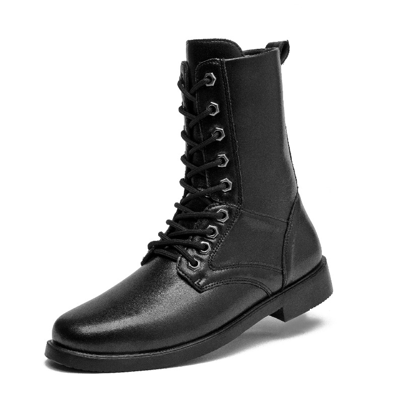 하이탑 가죽 부츠 아웃도어 전술 전투 부츠 남성용 보안 - Leather Work Is 리뷰 및 가격