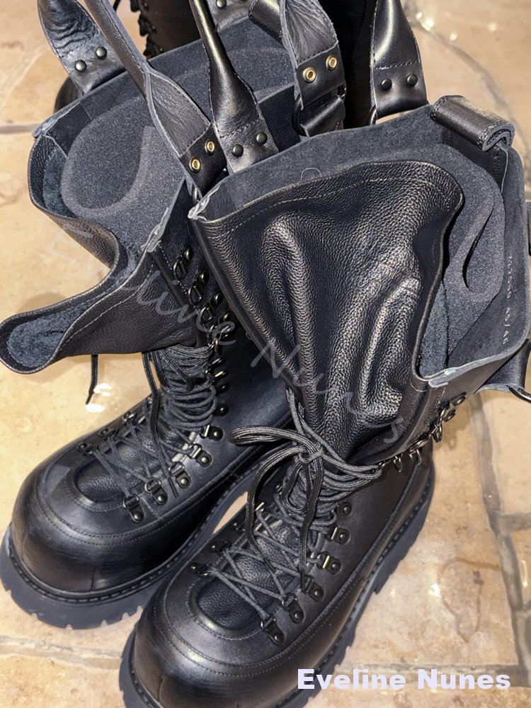 레트로 정품 가죽 오토바이 부츠 여성용 빅토우 레이스업 - Leather Work Is 리뷰 및 가격