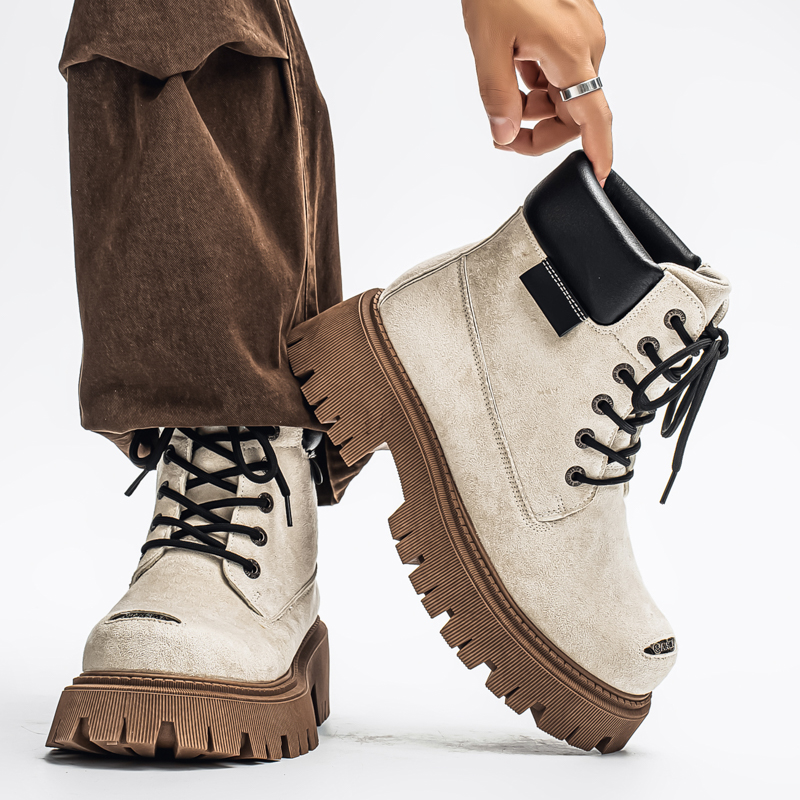 클래식 하이탑 부츠 아웃도어 가죽 남성 캐주얼 앵클 부 - Leather Work Is 리뷰 및 가격
