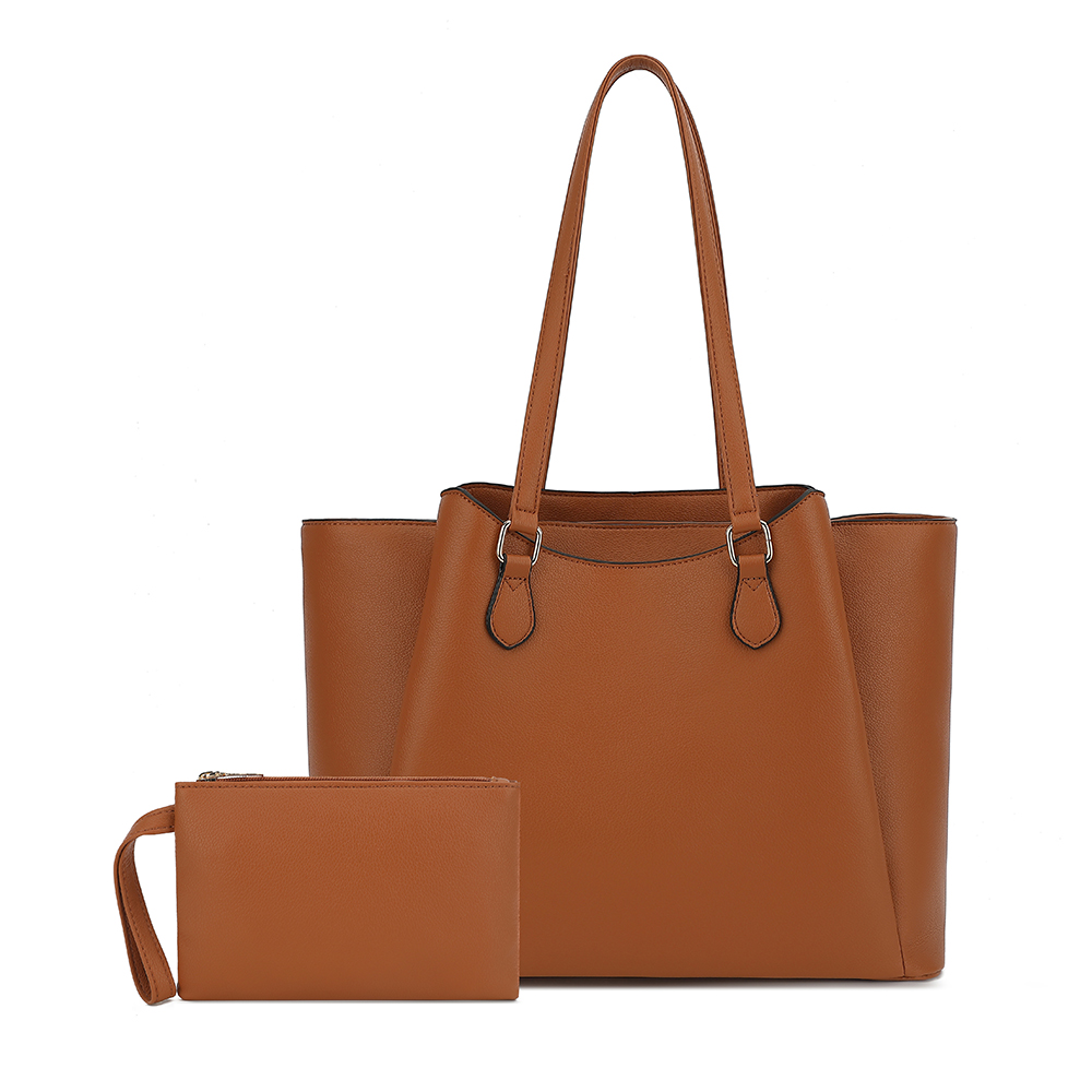여성용 토트백, 파우치가 있는 대형 PU 가죽 숄더 핸 - Leather Work Handbags For Women 리뷰 및 가격