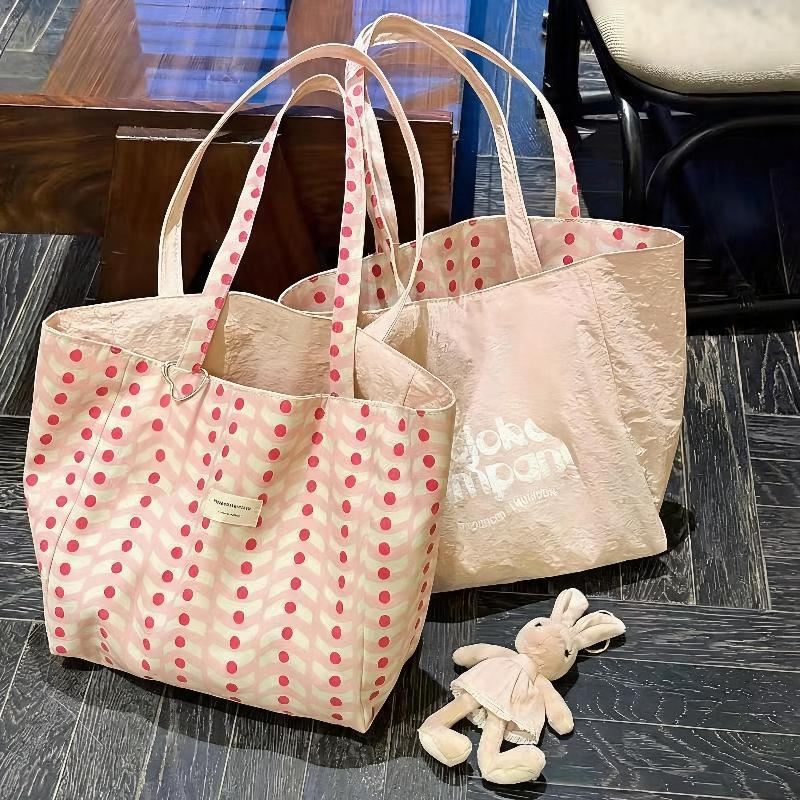 1PC 리버시블 웨이브 패턴 캔버스 토트백, 여성용 대 - Leather Work Handbags For Women 리뷰 및 가격