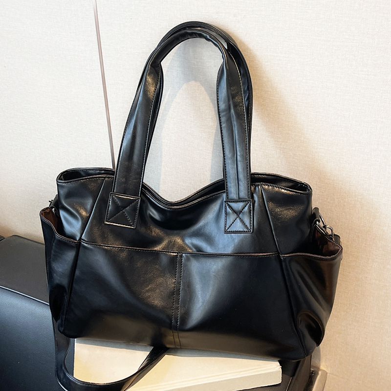 여성용 레트로 소프트 가죽 핸드백, 다중 포켓 대용량  - Leather Work Handbags For Women 리뷰 및 가격