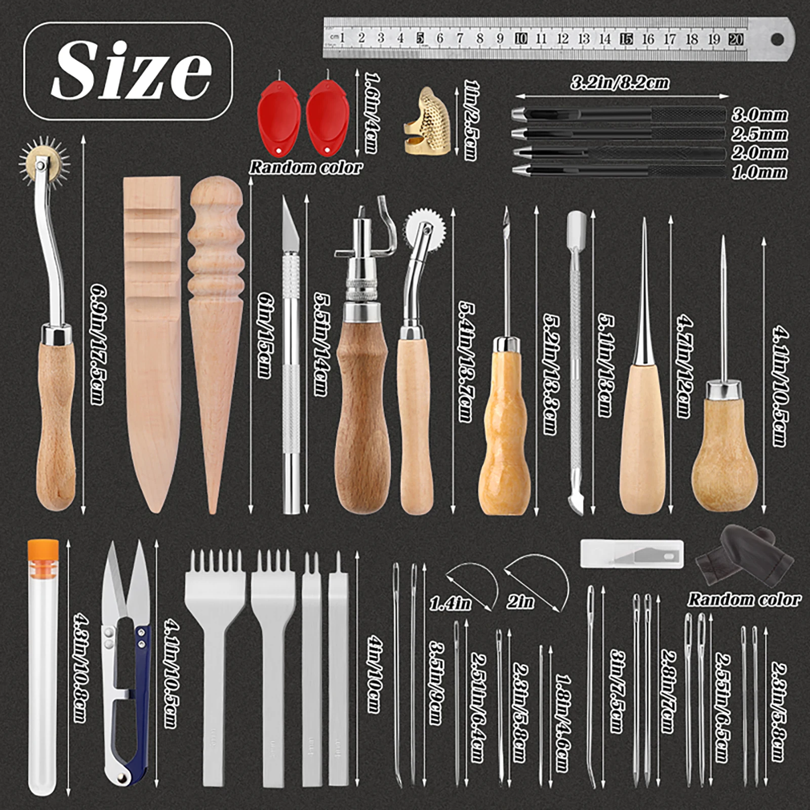 오렌지색 가죽 바느질 키트, 가죽 수선 키트 (바느질용 - Leatherwork Kit 리뷰 및 가격