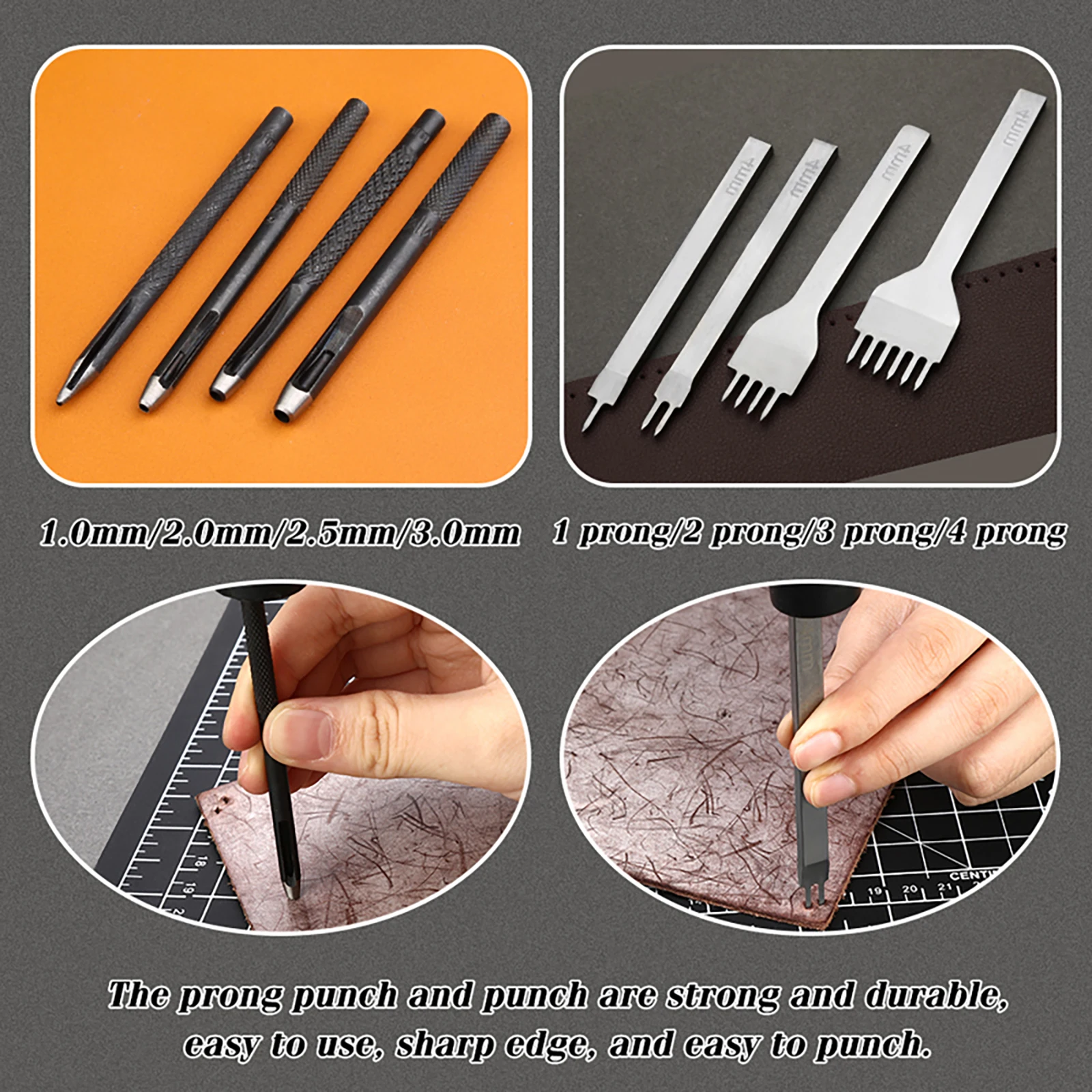 오렌지색 가죽 바느질 키트, 가죽 수선 키트 (바느질용 - Leatherwork Kit 리뷰 및 가격