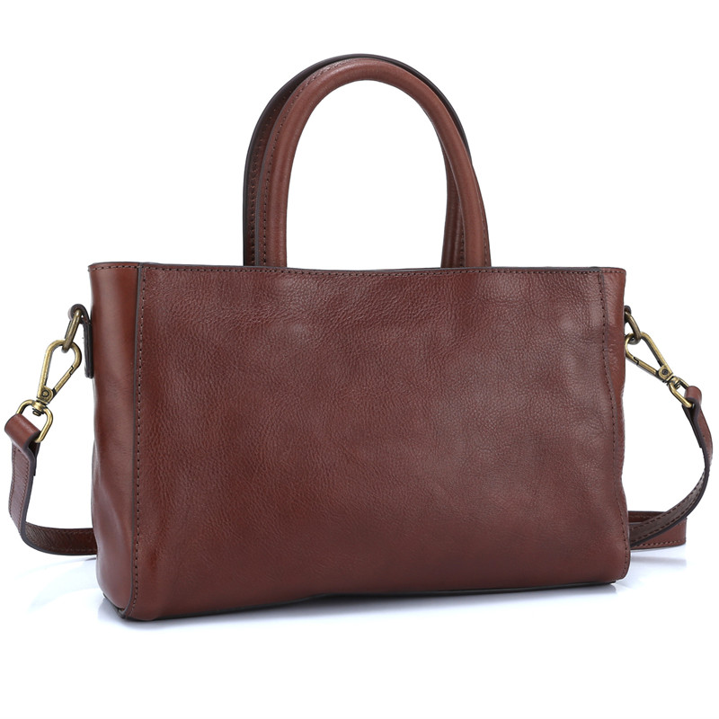 여성용 천연 소가죽 핸드백, 탑 핸들 백, 야채 무두질 - Leather Work Handbags For Women 리뷰 및 가격