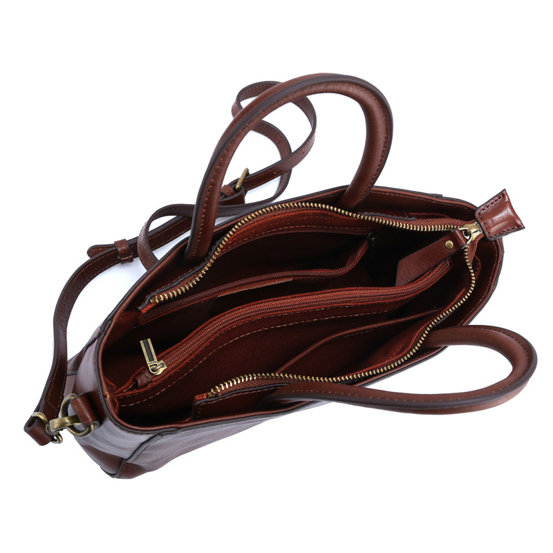 여성용 천연 소가죽 핸드백, 탑 핸들 백, 야채 무두질 - Leather Work Handbags For Women 리뷰 및 가격