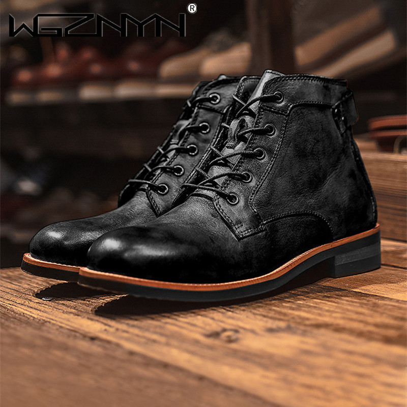 럭셔리 레트로 높은 남성 가죽 신발 드레스 비즈니스 작 - Leather Work Dress 리뷰 및 가격