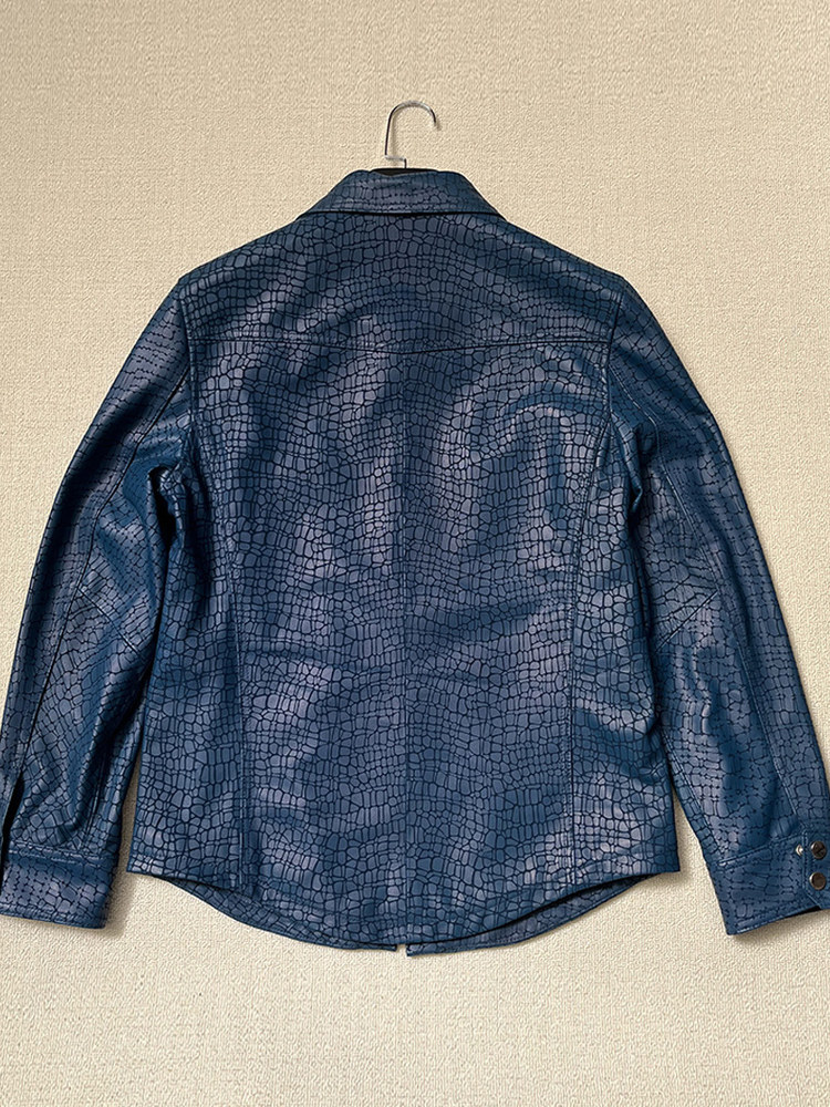 남성용 봄 크로커다일 패턴 리얼 양가죽 정품 가죽 자켓 - Leatherwork Free Patterns 리뷰 및 가격