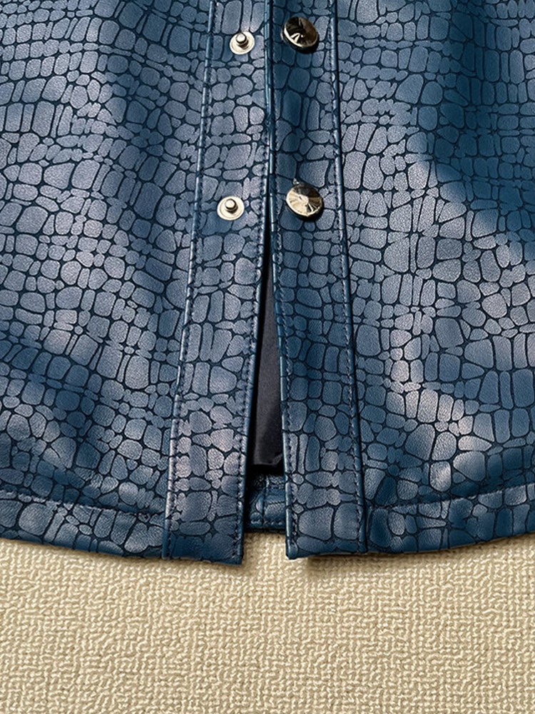 남성용 봄 크로커다일 패턴 리얼 양가죽 정품 가죽 자켓 - Leatherwork Free Patterns 리뷰 및 가격
