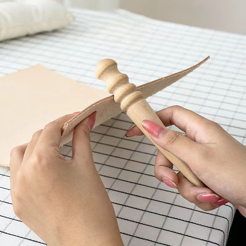 1PC 목재 가죽 솔리드 원목 라운드 버니싱 엣지 (광 - Leatherwork Kit 리뷰 및 가격