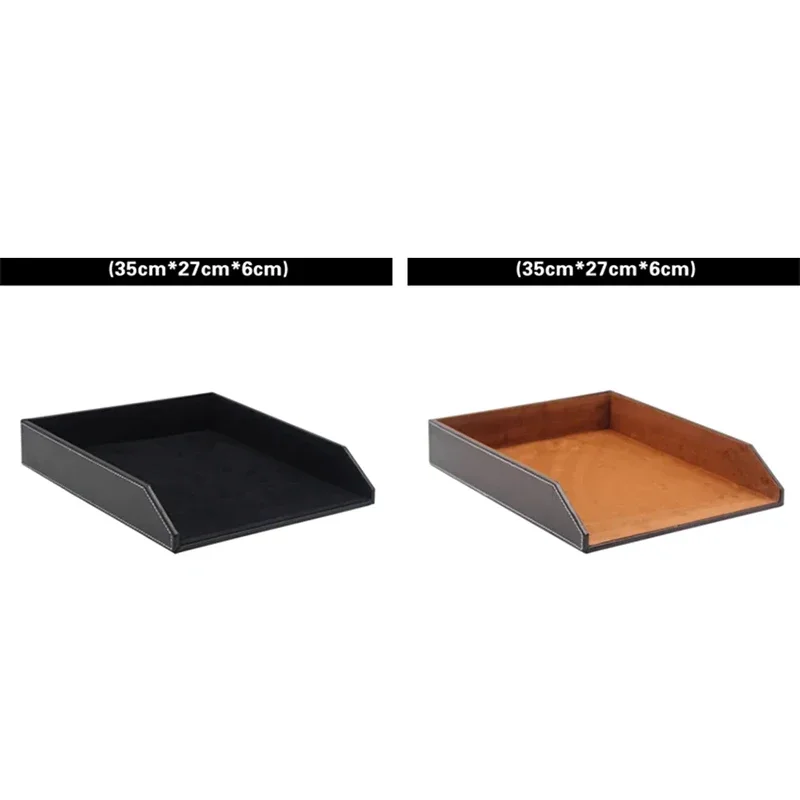 비즈니스 단일 레이어 파일 트레이 PU 가죽 책상 잡다 - Leatherwork Table 리뷰 및 가격